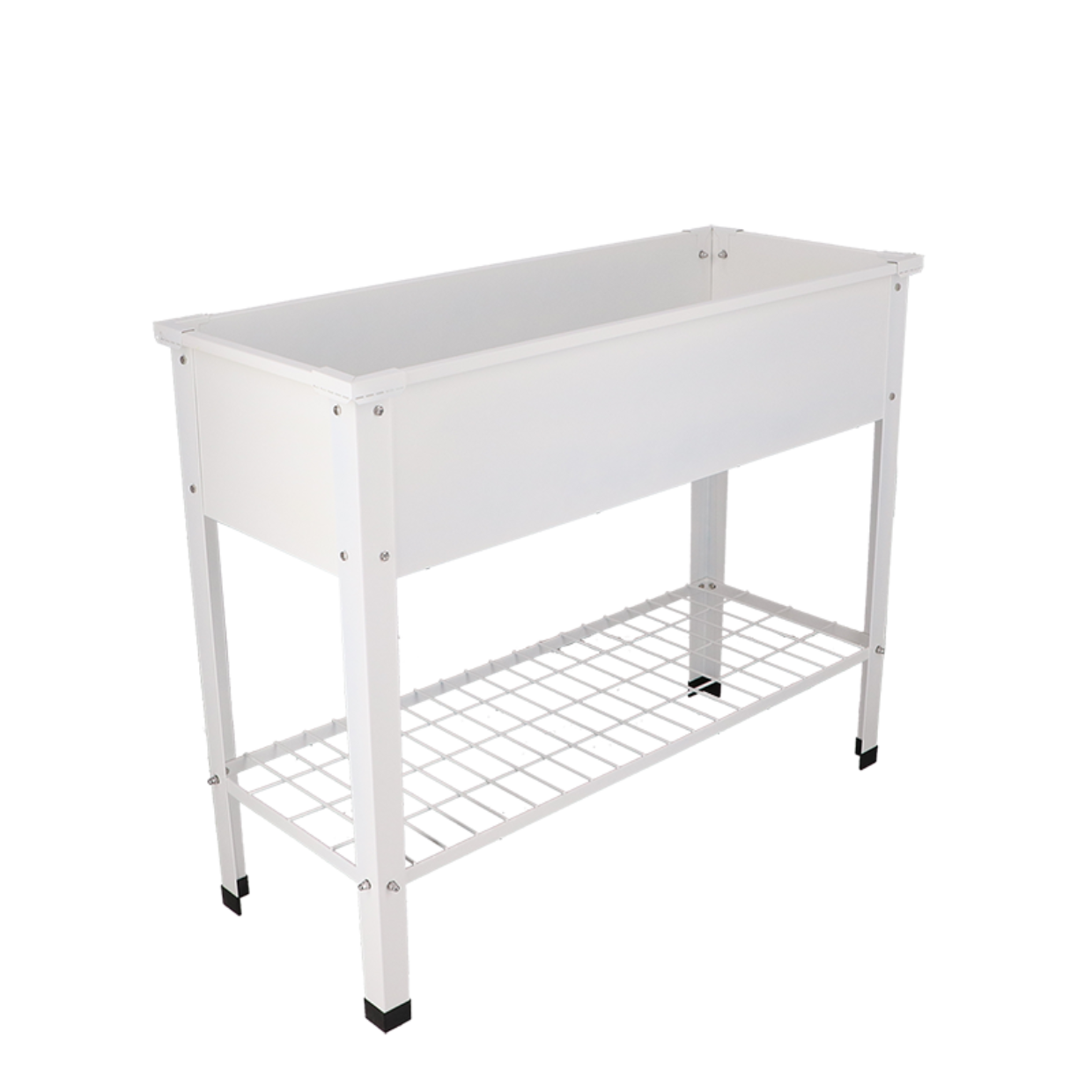 Esschert Design Verhoogde Kweekbak Metaal Wit L