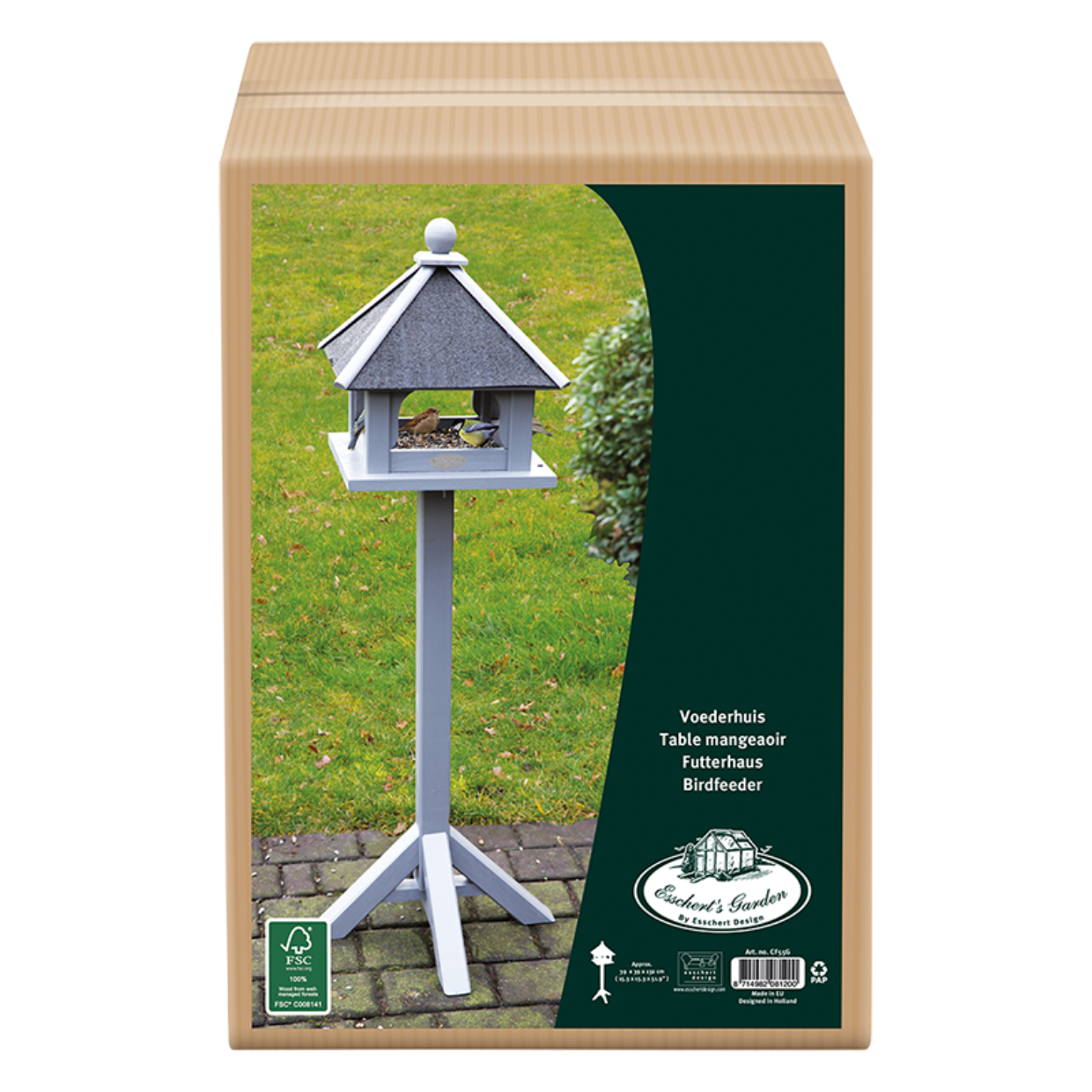 Esschert Design Voederhuis Grijs