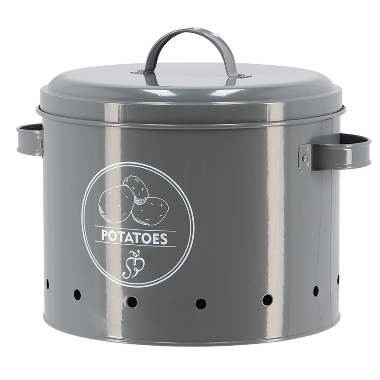 Esschert Design Voorraadblik Aardappels Antraciet