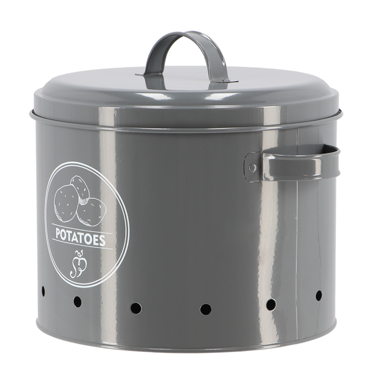 Esschert Design Voorraadblik Aardappels Antraciet
