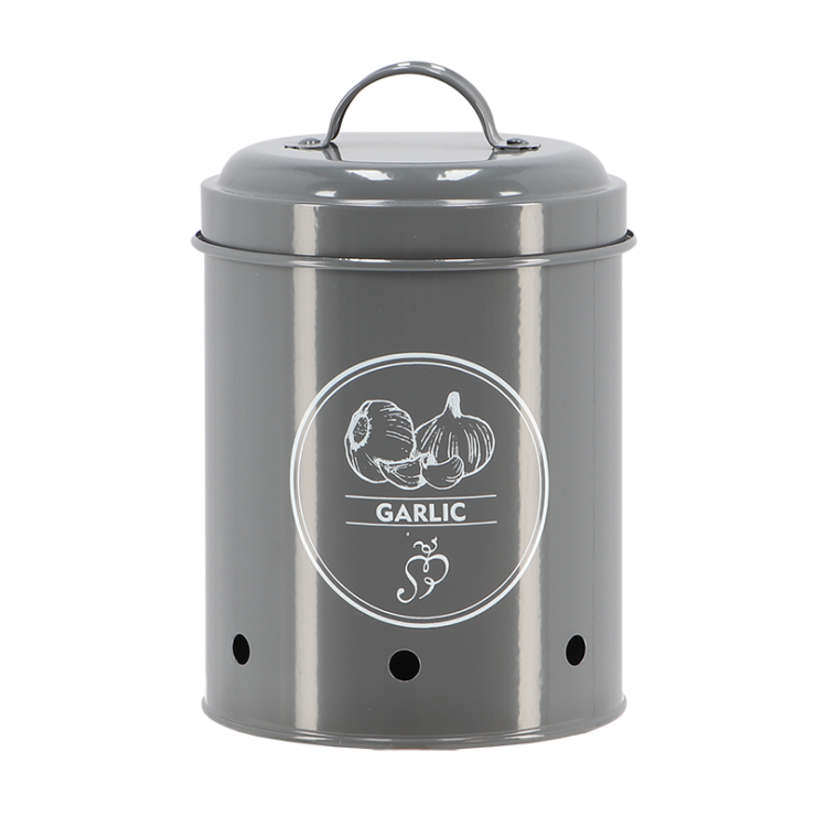 esschert design Voorraadblik knoflook antraciet