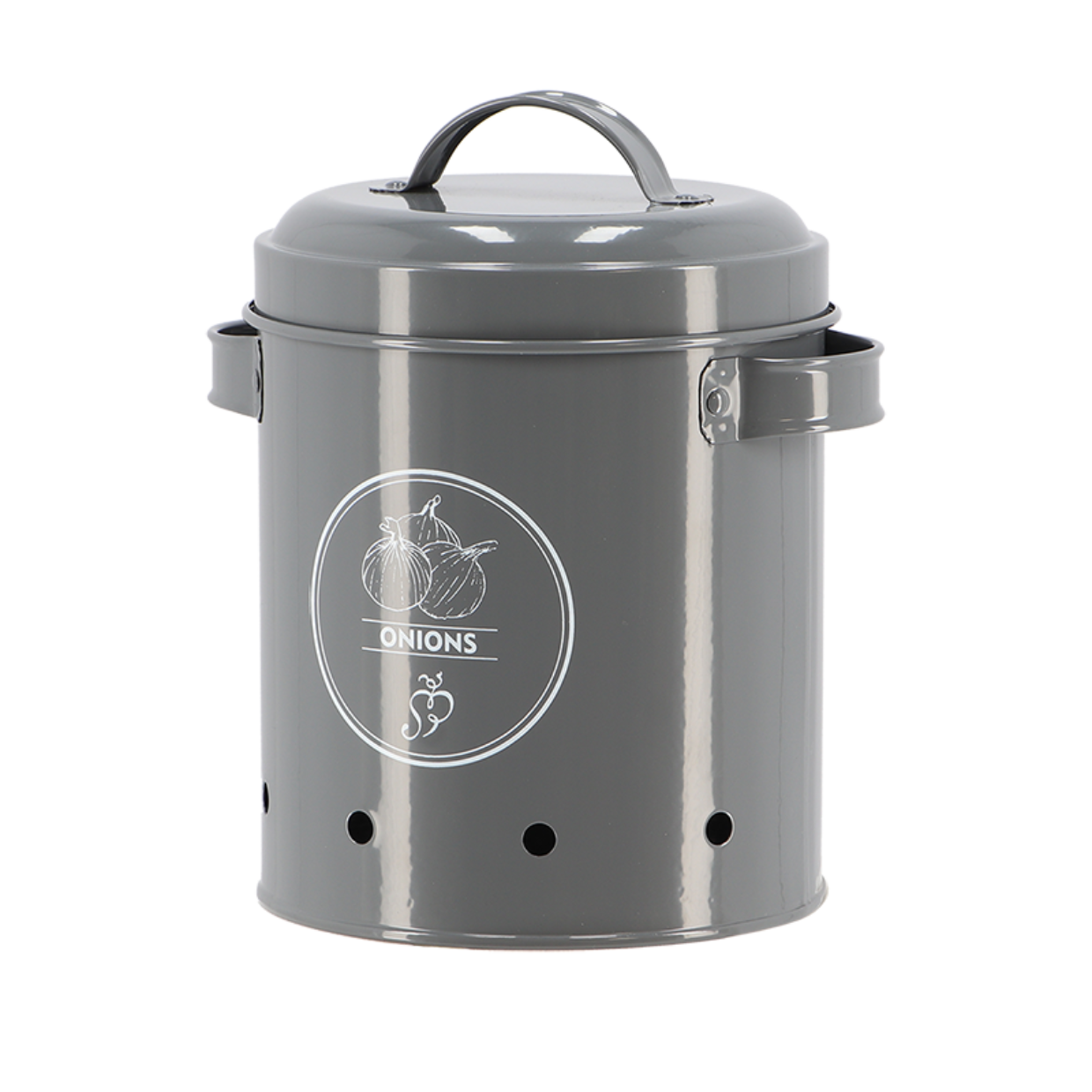 Esschert Design Voorraadblik Uien Antraciet