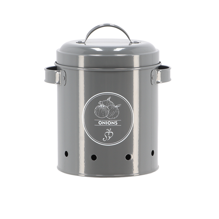 esschert design Voorraadblik uien antraciet