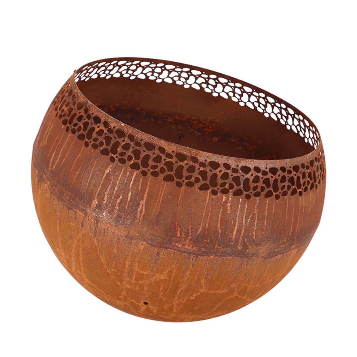 Esschert Design Vuurbal Laser Cut Roest Stippen