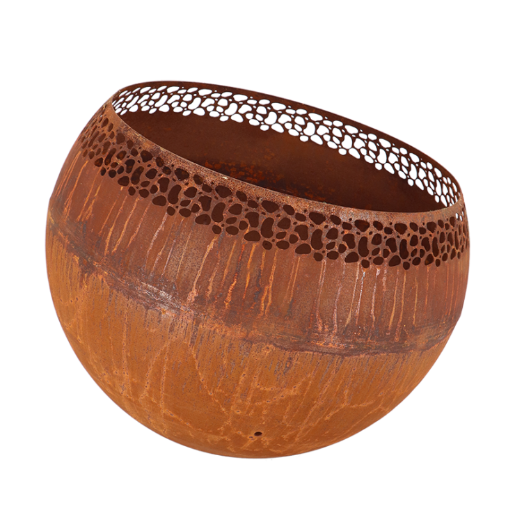 Esschert Design Vuurbal Laser Cut Roest Stippen