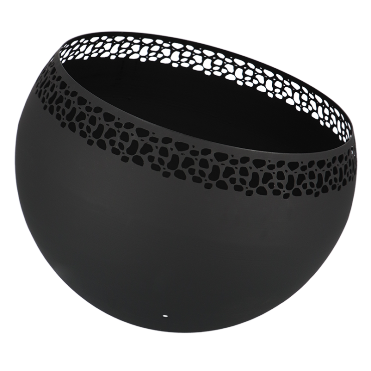 Esschert Design Vuurbal Laser Cut Zwart Stippen