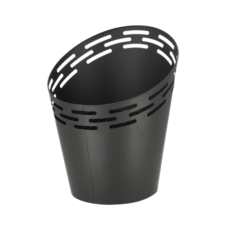 esschert design Vuuremmer zwart - laser cut strepen