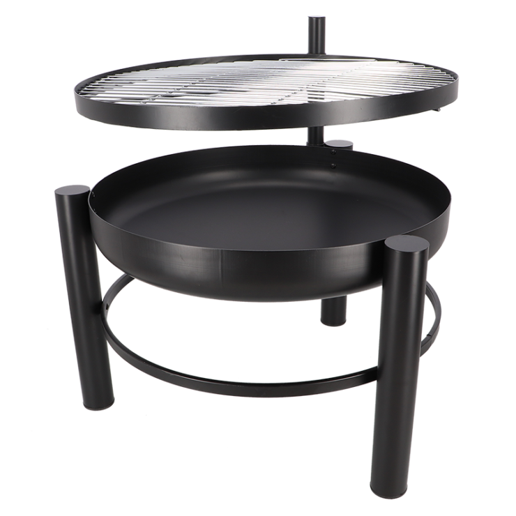 esschert design Vuurschaal met BBQ rooster L