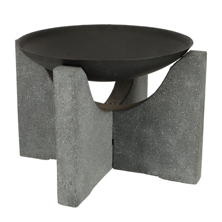 esschert design Vuurschaal op granito voet