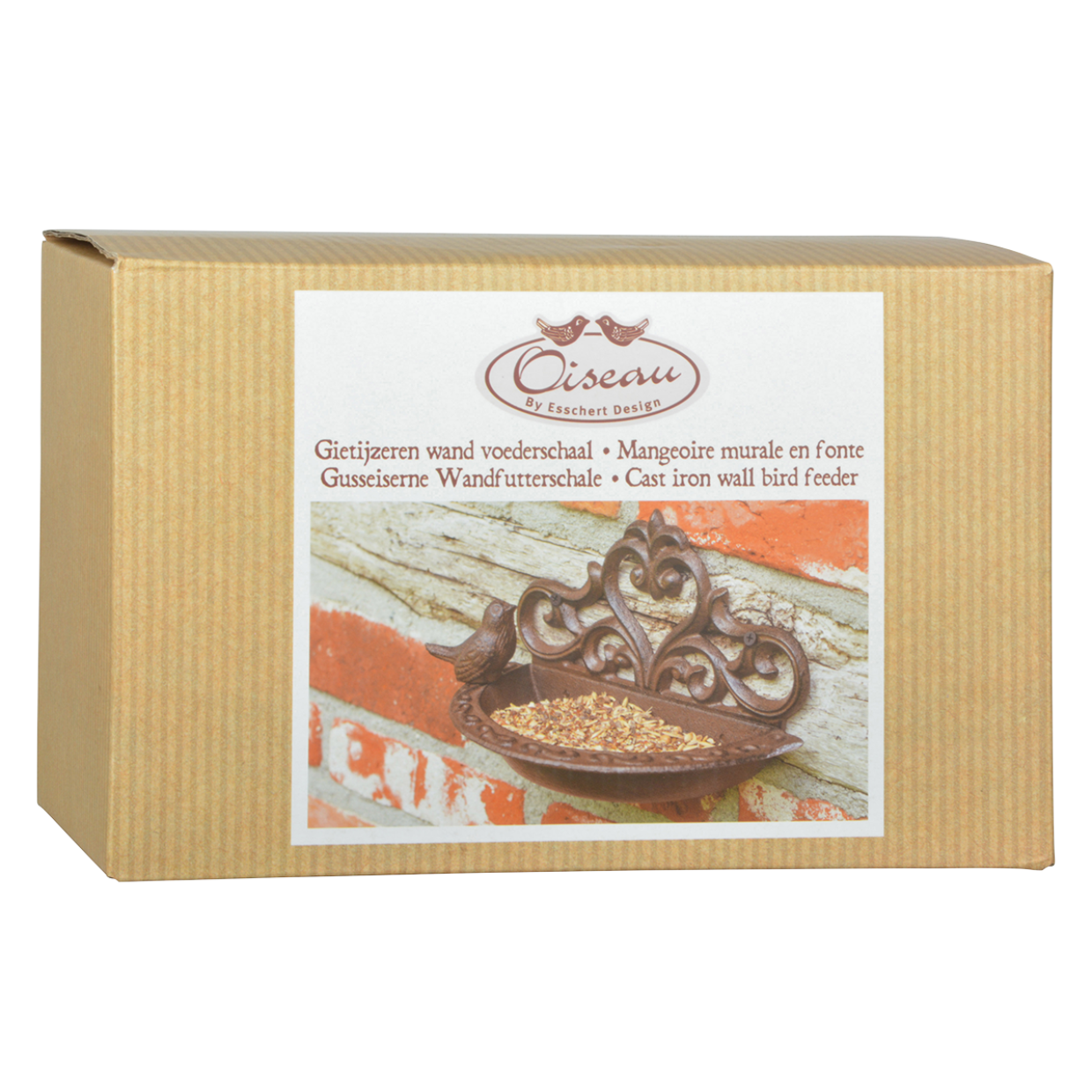 Esschert Design Wand Voederschaal Vogel In Giftbox