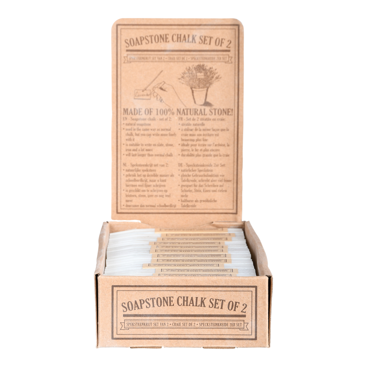 Esschert Design Zeepsteenkrijt Set Van 2