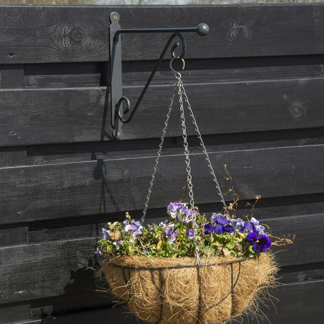 Esschert Design Zwart Metalen Hanging Basket L