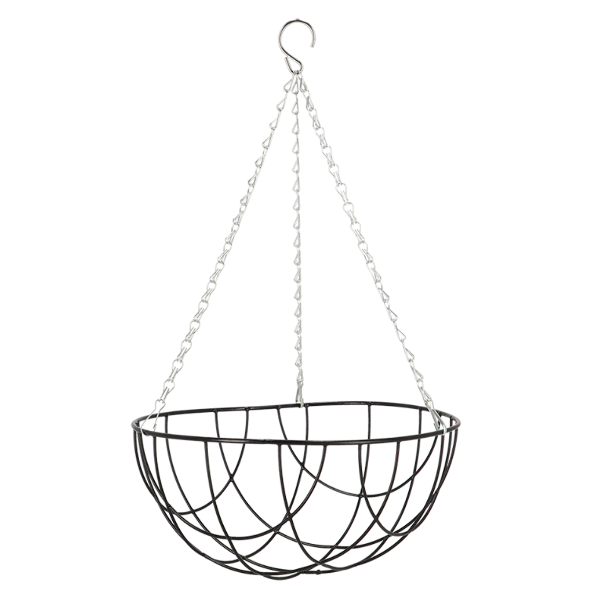 Esschert Design Zwart Metalen Hanging Basket M