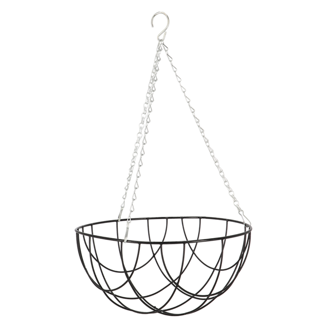 Esschert Design Zwart Metalen Hanging Basket M