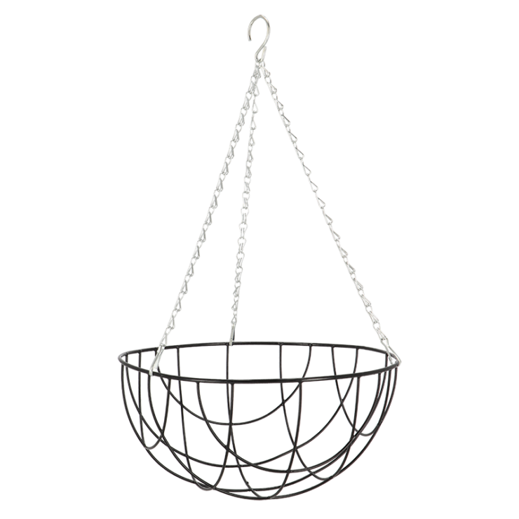 esschert design Zwart metalen hanging basket M