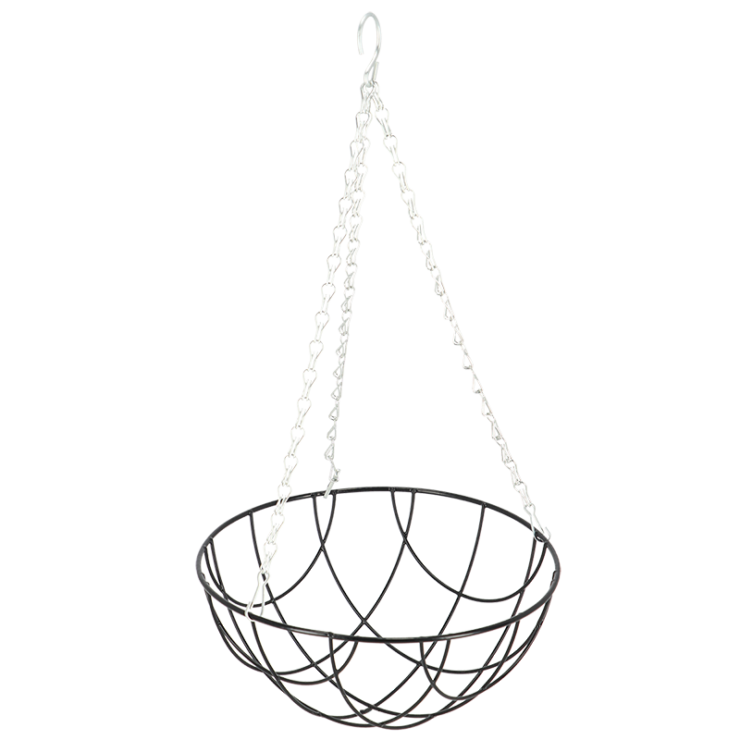 esschert design Zwart metalen hanging basket S