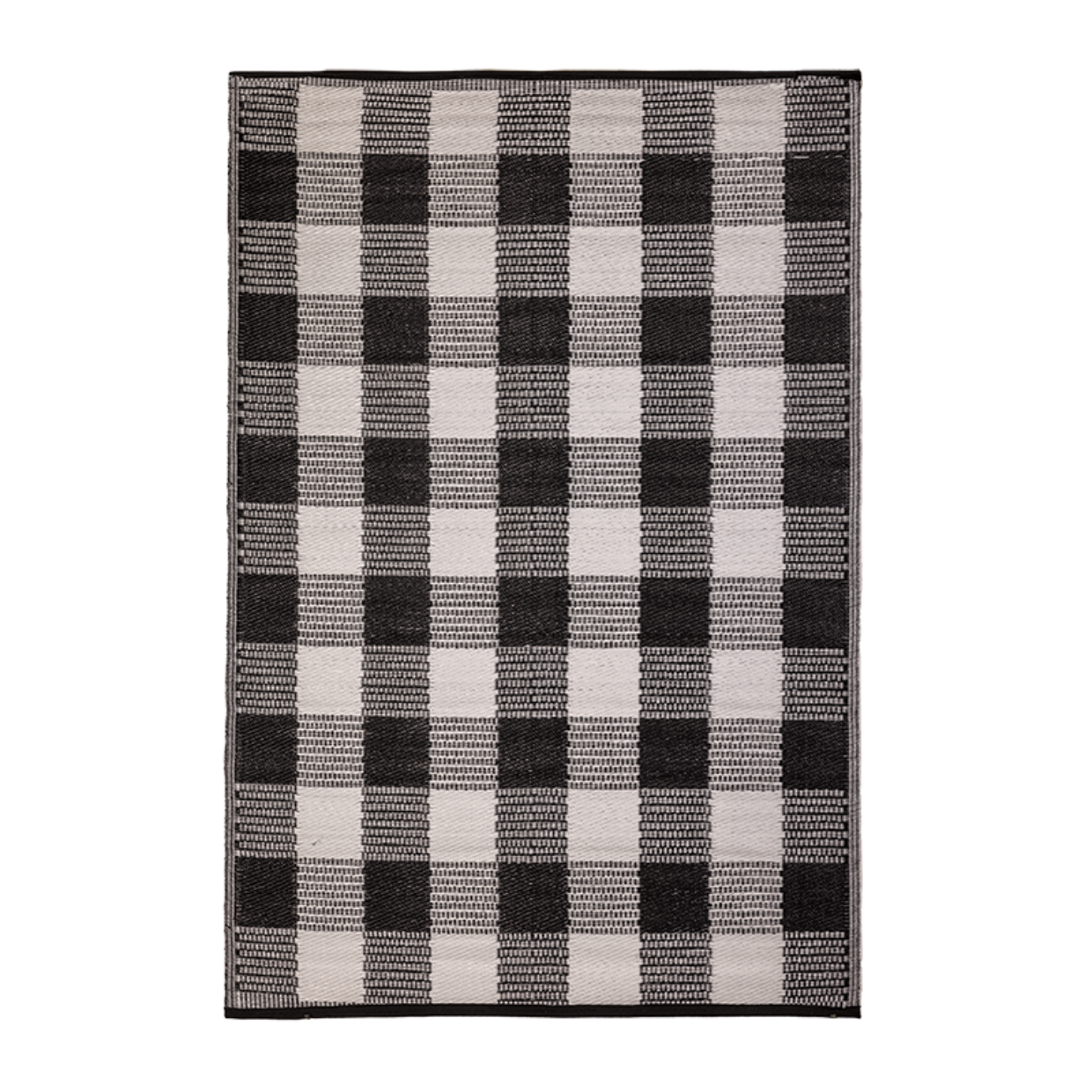 Esschert Design Zwart Wit Geruit Tuintapijt S