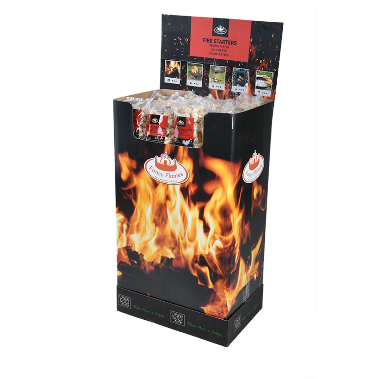 Esschert Design Europallet 1/4 Display Aanmaakwokkels | 48 Stuks