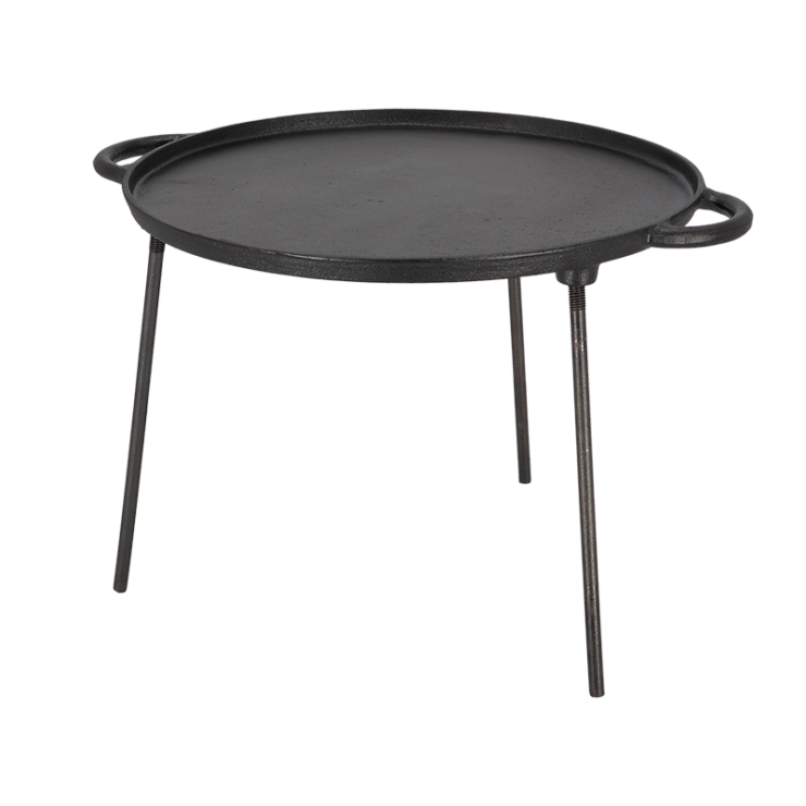 esschert design Gietijzeren pizzabakplaat op drie poten