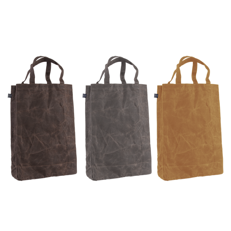 esschert design Hoge boodschappentas gewaxte canvas