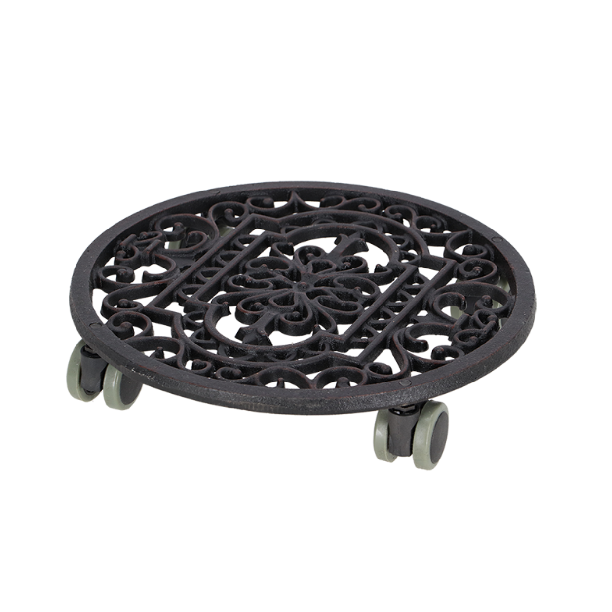 Esschert Design Indoor Gietijzeren Klassieke Ronde Plantentrolley L