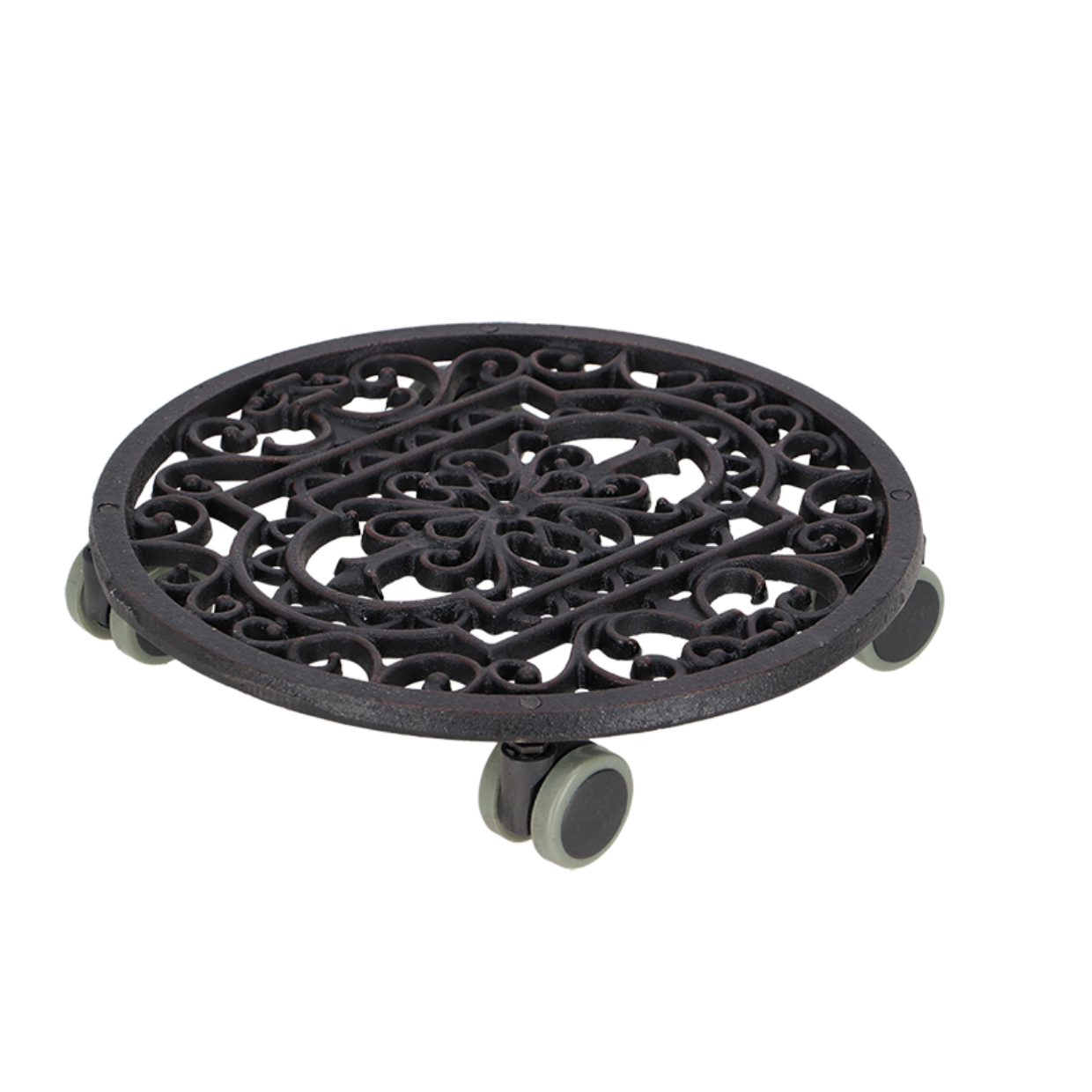 Esschert Design Indoor Gietijzeren Klassieke Ronde Plantentrolley L