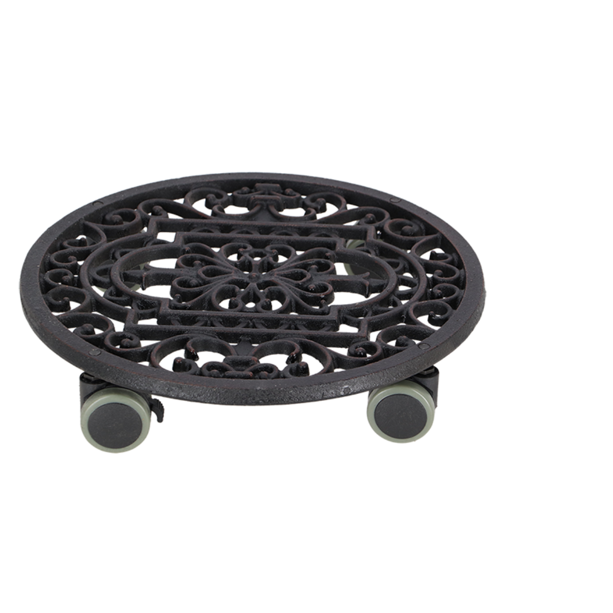 Esschert Design Indoor Gietijzeren Klassieke Ronde Plantentrolley L