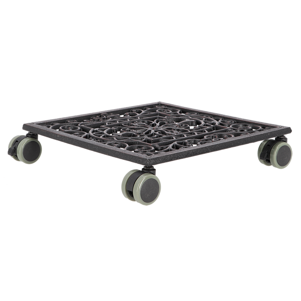 Esschert Design Indoor Gietijzeren Vierkante Klassieke Plantentrolley L