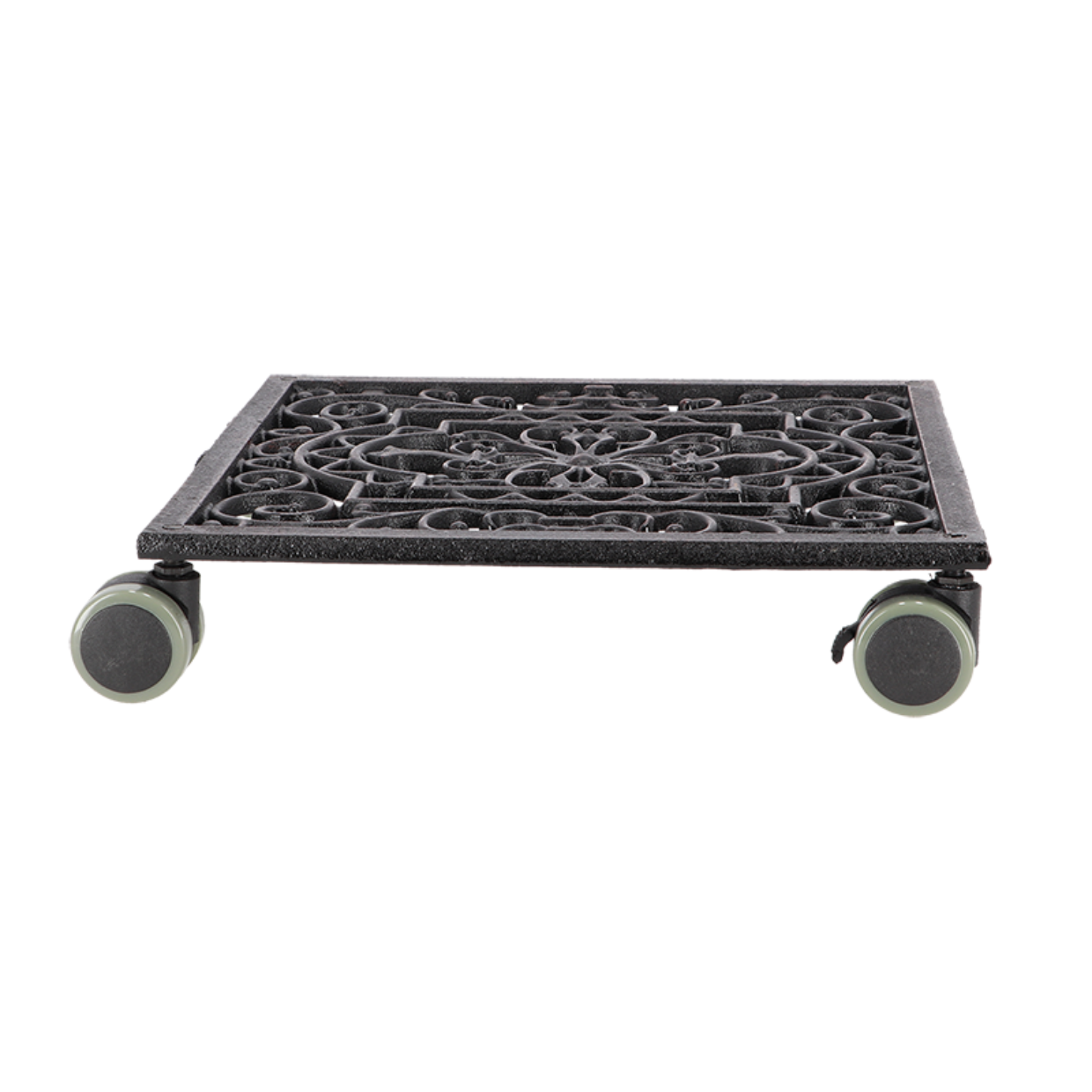 Esschert Design Indoor Gietijzeren Vierkante Klassieke Plantentrolley L