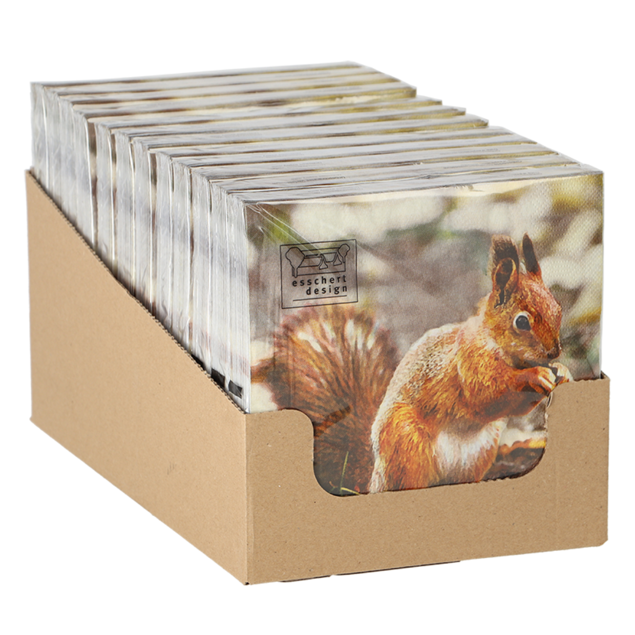 Esschert Design Papier Servetten Roodborst/eekhoorn