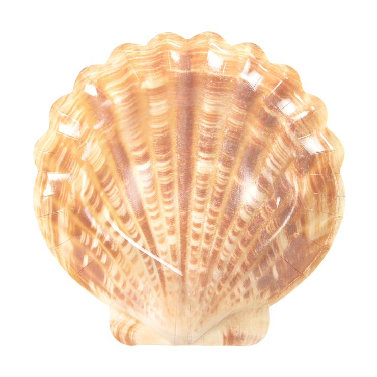 esschert design Papieren borden schelpenvorm set/10