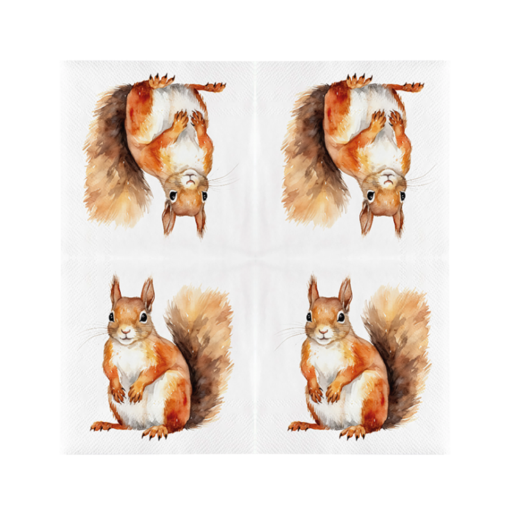 esschert design Papieren servetten eekhoorn 33x33cm