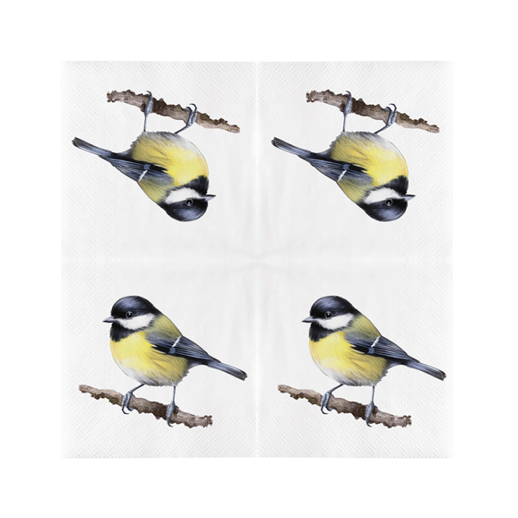 Esschert Design Papieren Servetten Koolmees 33x33cm