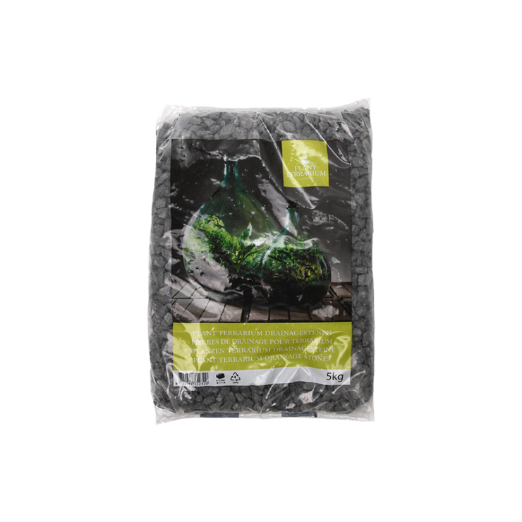 esschert design Plant Terrarium drainagestenen zwart