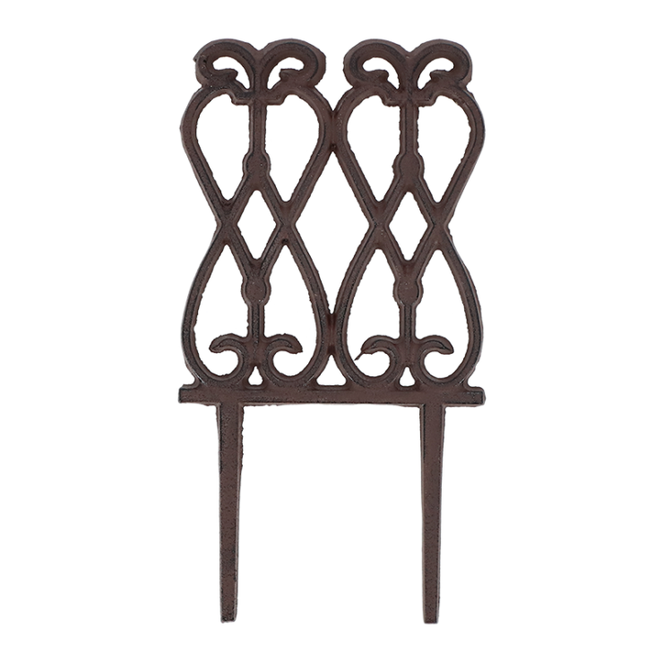 esschert design Smal gietijzeren perkhekje met franse lelie