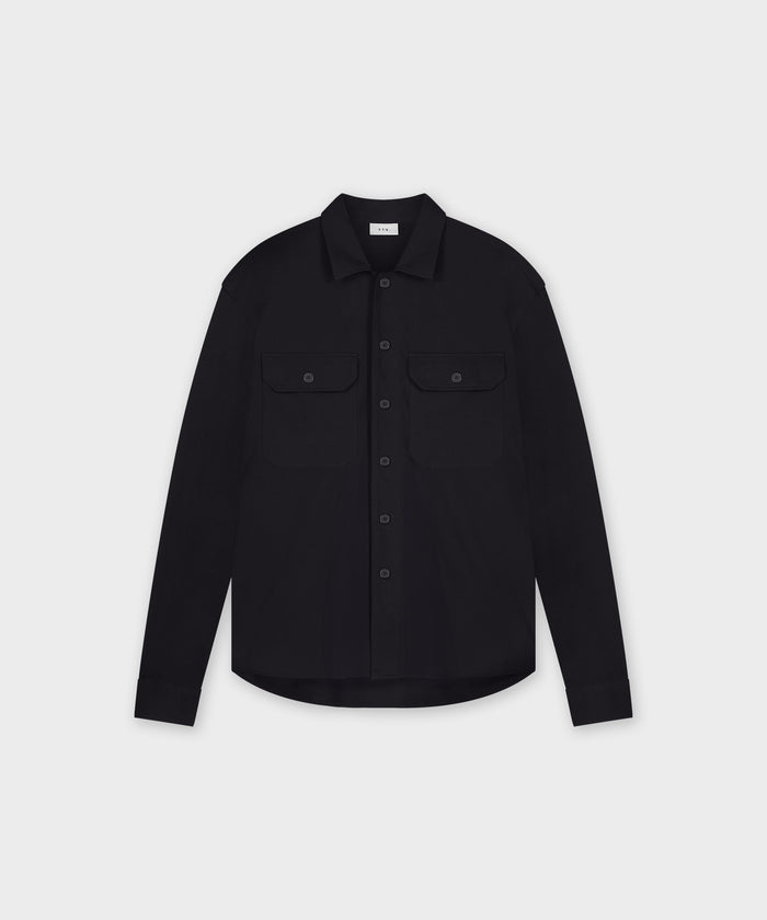 etq amsterdam SH 02 Essence Black Piqué Knit