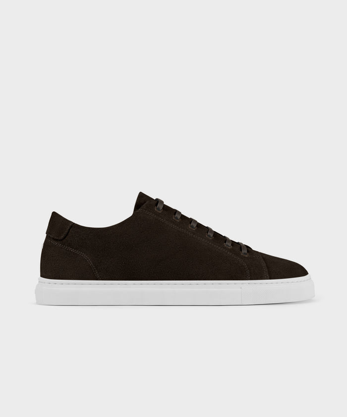 etq amsterdam LT 01 Court Lite Suede Chocolate Mediterraans Suède