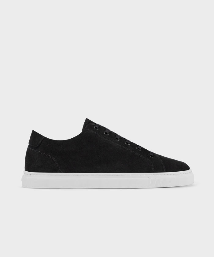 etq amsterdam LT 01 Court Lite Suede Jet Black Mediterraans Suède