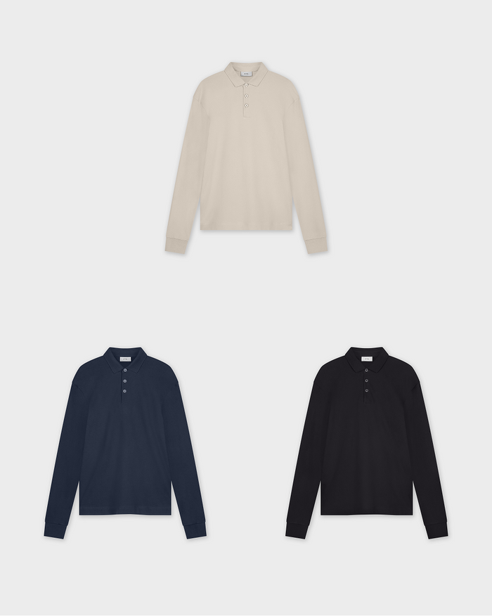 etq amsterdam PO 01 Essence Longsleeve 3-Pack Piqué Knit
