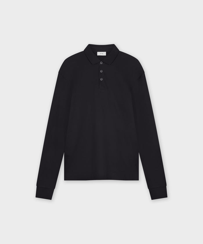 etq amsterdam PO 01 Essence Longsleeve Black Piqué Knit