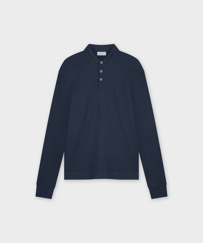 etq amsterdam PO 01 Essence Longsleeve Blueberry Piqué Knit