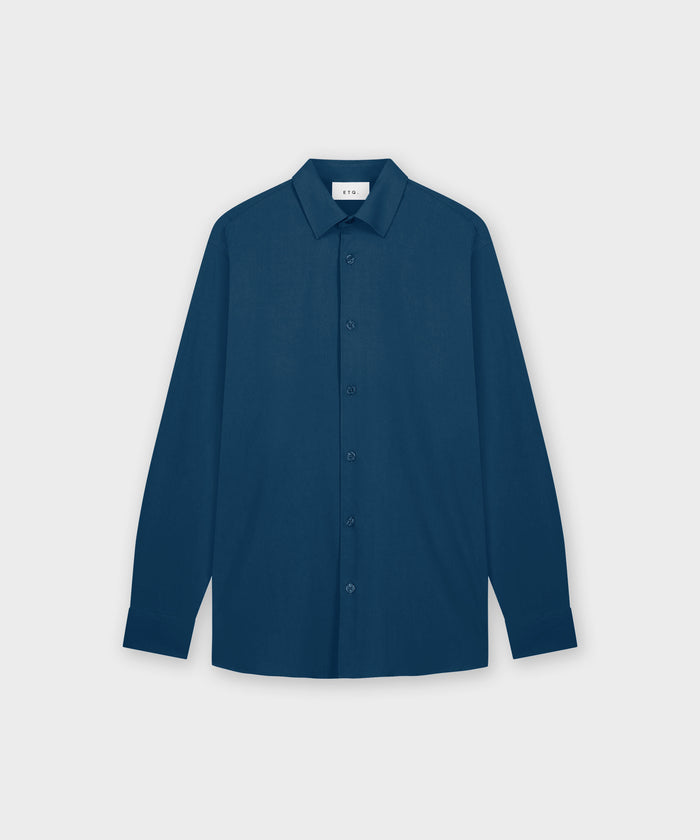 etq amsterdam SH 01 Essence Blueberry Twill-stof – strijkvrij