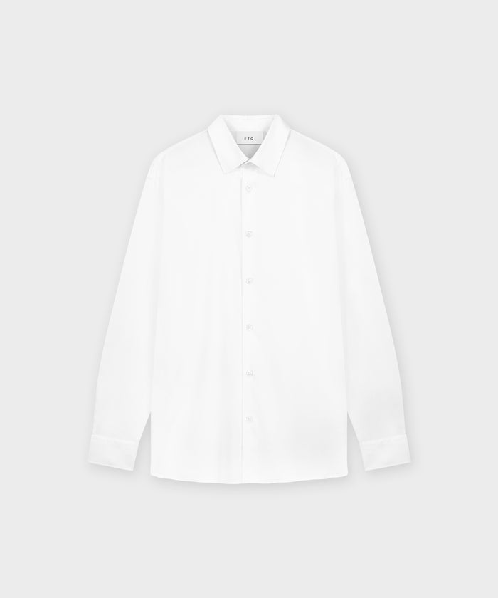 etq amsterdam SH 01 Essence White Twill-stof – strijkvrij