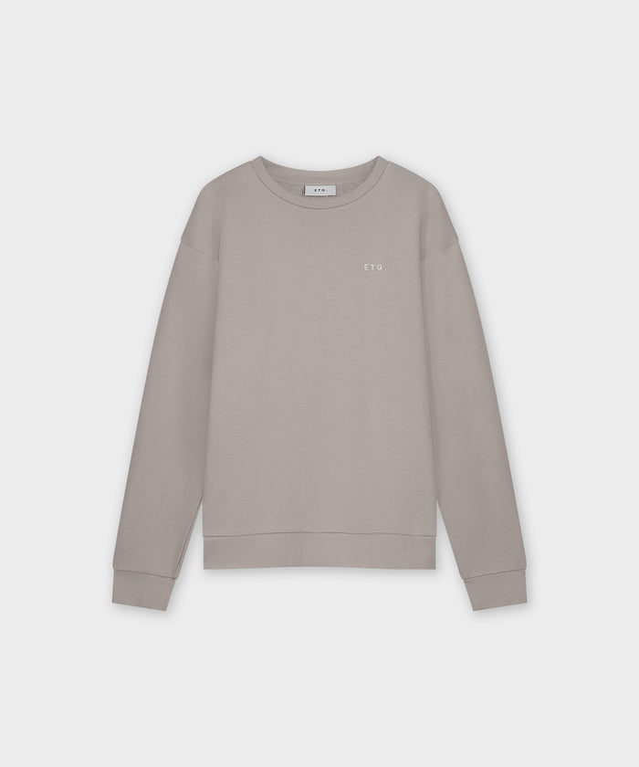 etq amsterdam SW 01 Essence Logo Ash Grey Amerikaanse fleece