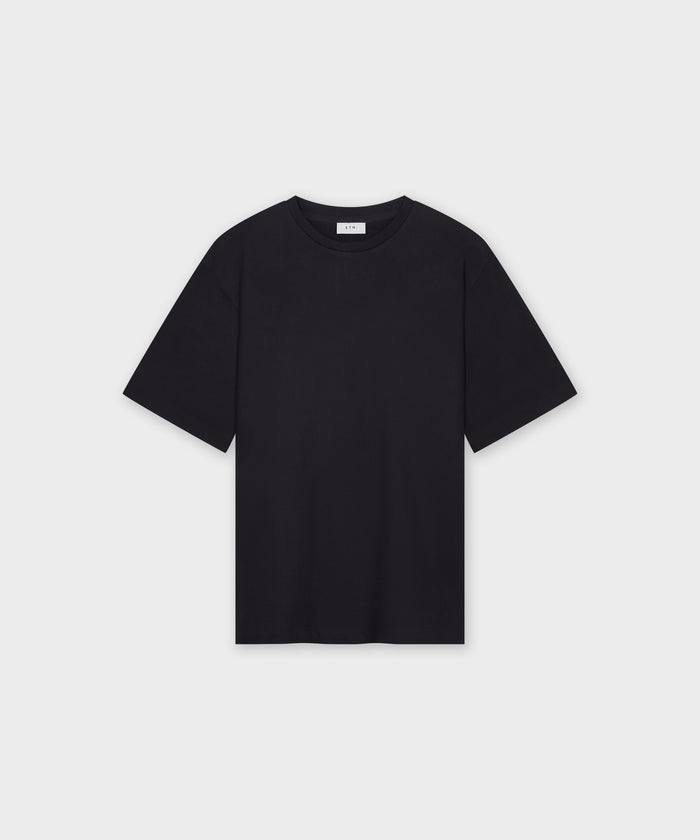 etq amsterdam TS 01 Essence Oversized Heavyweight Black Italiaanse Fleece