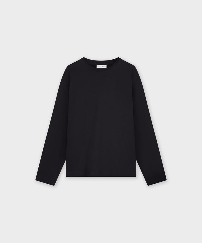 etq amsterdam TS 03 Essence Longsleeve Black Italiaanse Fleece