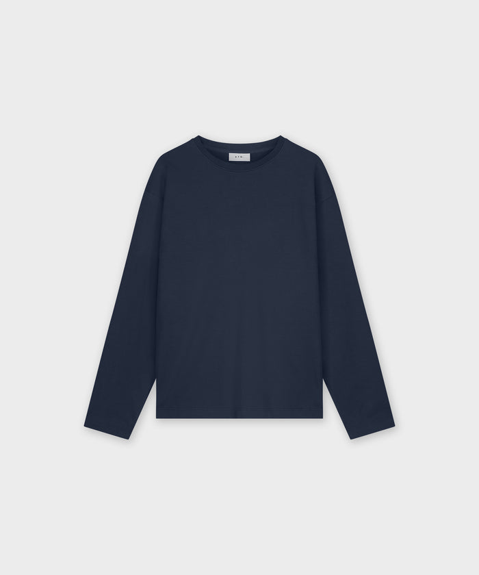 etq amsterdam TS 03 Essence Longsleeve Blueberry Italiaanse Fleece