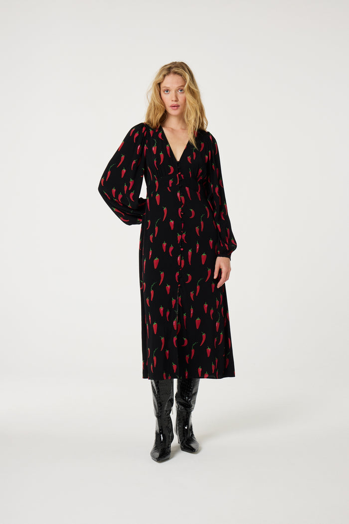 fab by fabienne chapot Ana Dress Black/Red Hot Chilli