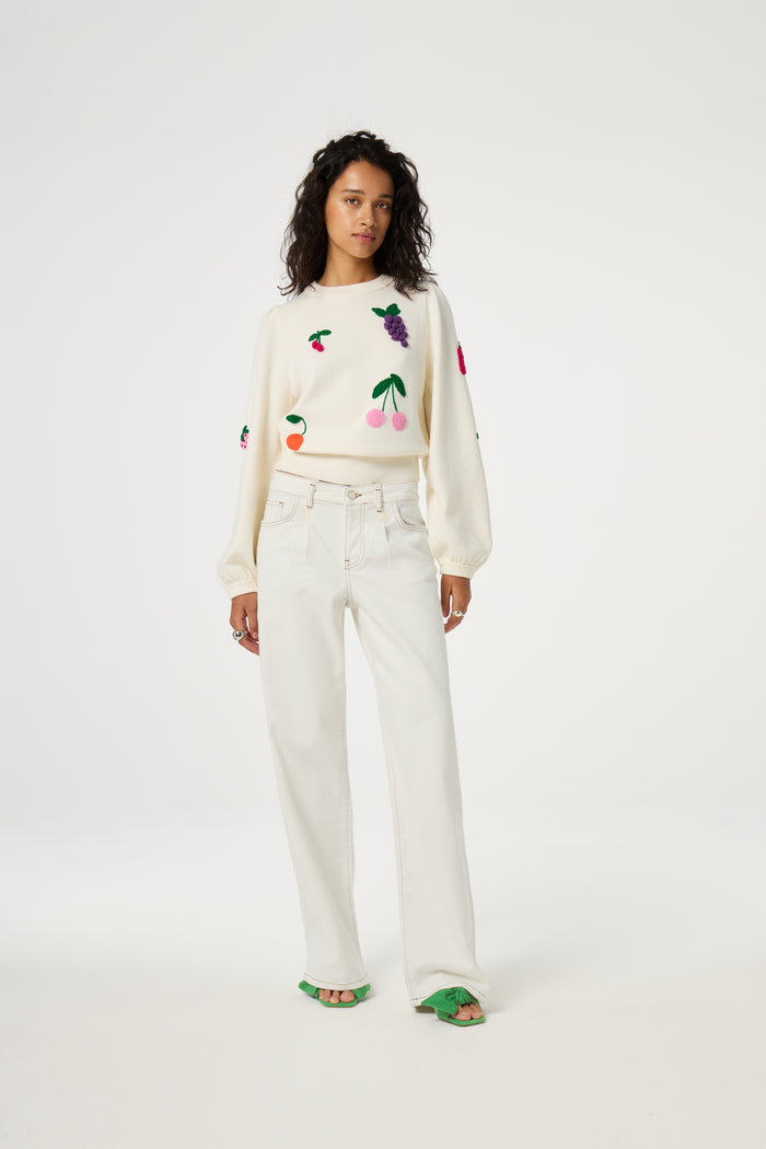 fab by fabienne chapot Fruity Pullover Cosy White