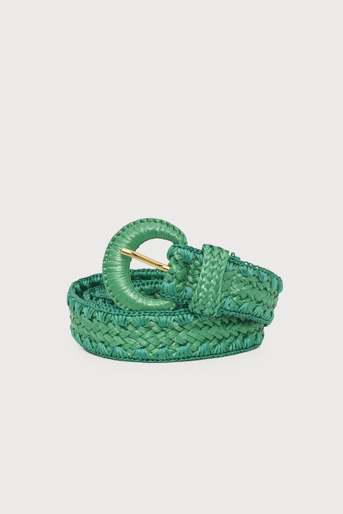 fab by fabienne chapot Raffia Belt Green Glow